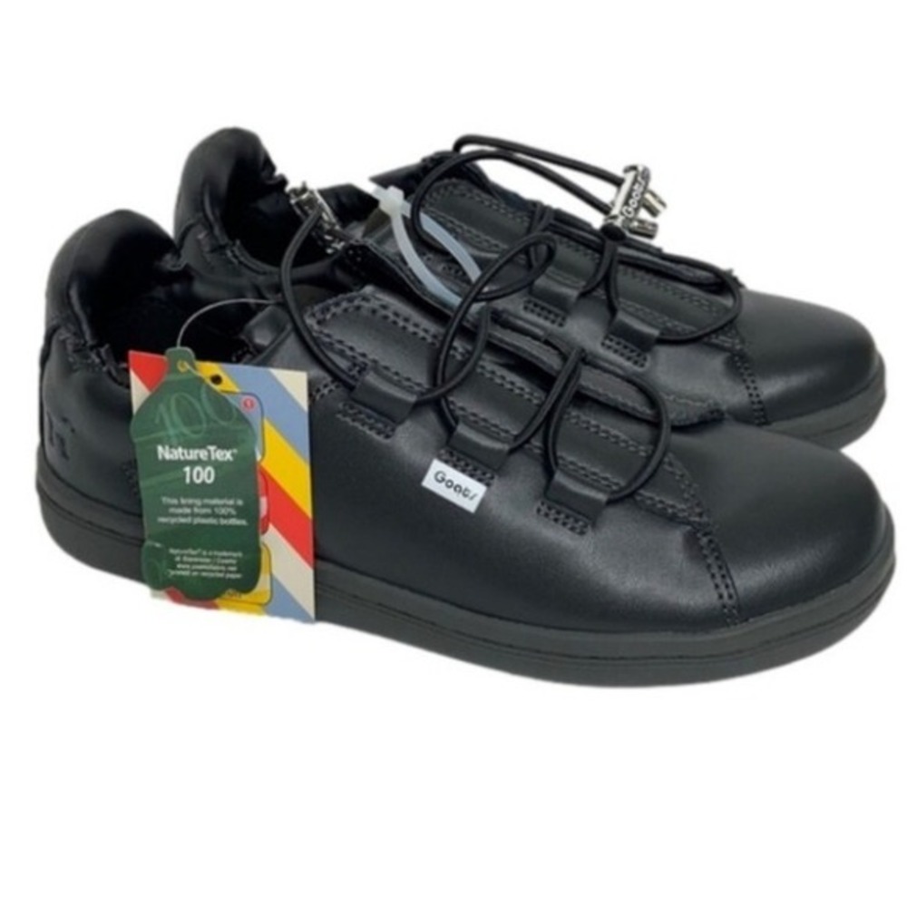 GOATS Slides + Sneakers SHOES black Leather‎ Kids US 3 Youth